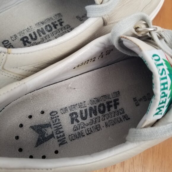 Women's Mephisto Match Runoff Shoes Beige White Leather Size 7.5 - Picture 7 of 12